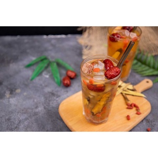 trà thảo dược chanh cam thảo.