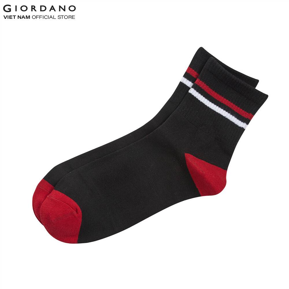 Combo 2 Đôi Vớ Cổ Cao Unisex Giordano Cotton Socks 01159019