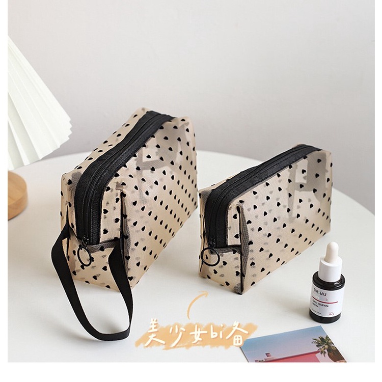 Túi đựng đồ trang điểm mỹ phẩm du lịch makeup skincare cá nhân mini trong suốt có khóa MY02