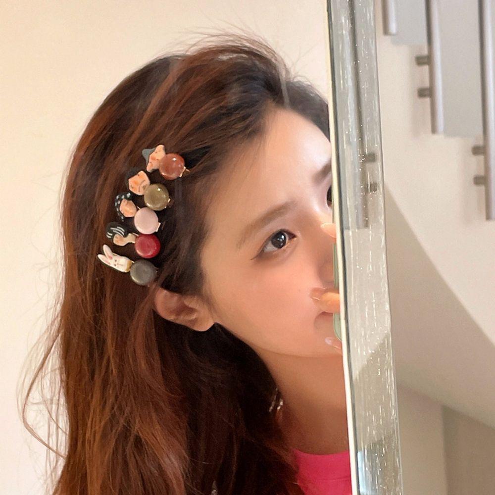 TWINKLE Kẹp Tóc Mỏ Vịt Bằng Acrylic Lấp Lánh Dễ Thương Phong Cách Hàn Quốc