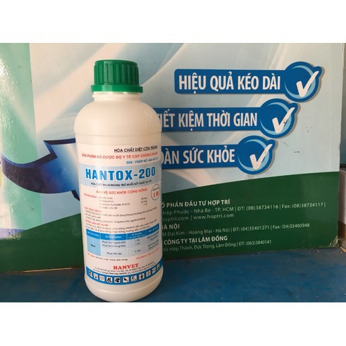 hantox 200 1 lit y tế chuyên xịt côn trùng cho các đại dịch sốt xuát huyết