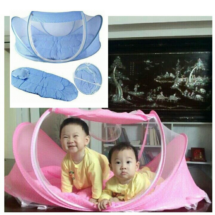 Bộ màn đệm ngủ có nhạc dành cho em bé màu hồng