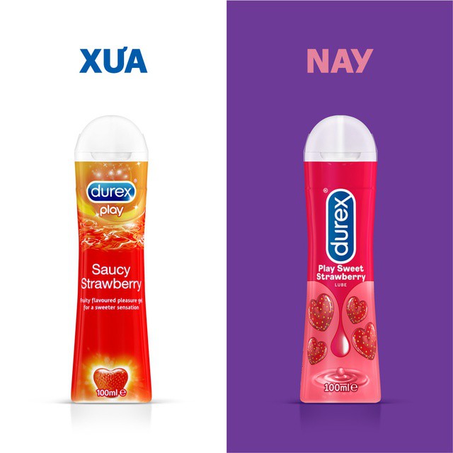 Gel bôi trơn tạo độ ẩm tự nhiên hương dâu Durex Saucy Strawberry - 100ml