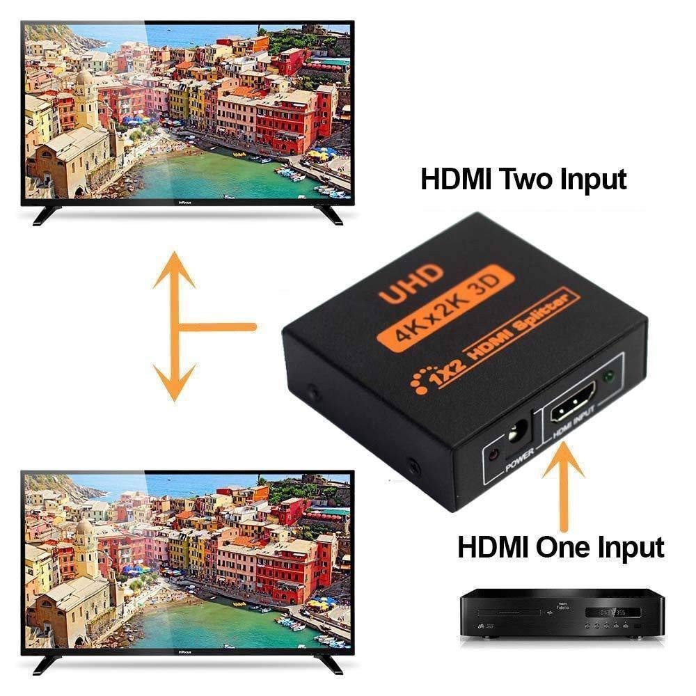 Bộ chia màn hình HDMI 1 ra 2 HDTV Splitter V1.4 hỗ trợ 4K x 2K UltraHD