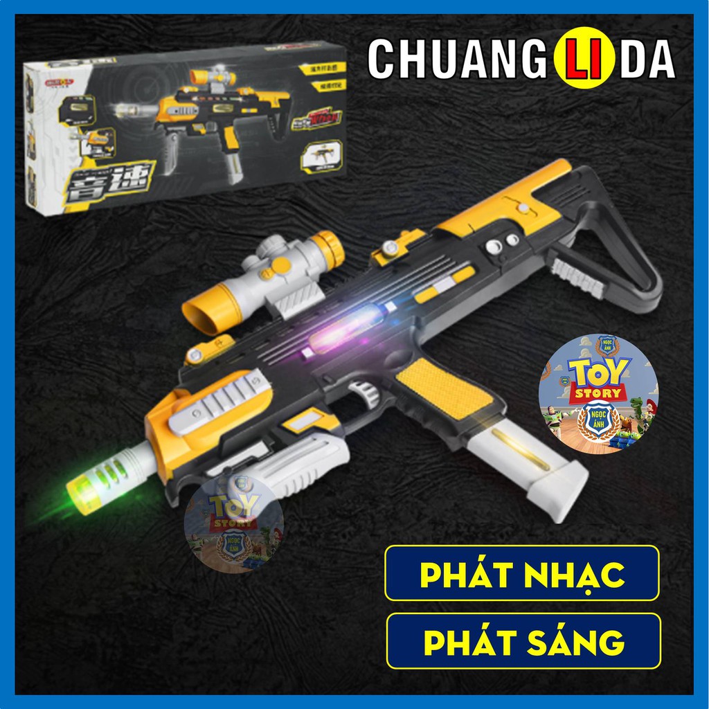 Đồ Chơi Trẻ Em Súng Pin ChuangLiDa Phát Nhạc Phát Sáng SS.02 (Tặng Kèm Pin)