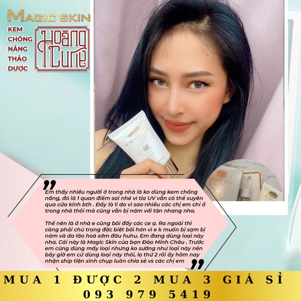 DA.TE 2026 Kem chống nắng MỚI Magicskin 👍 Kem chống nắng thảo dược Hoàng cung ✔ CHÍNH HÃNG MAGISKIN