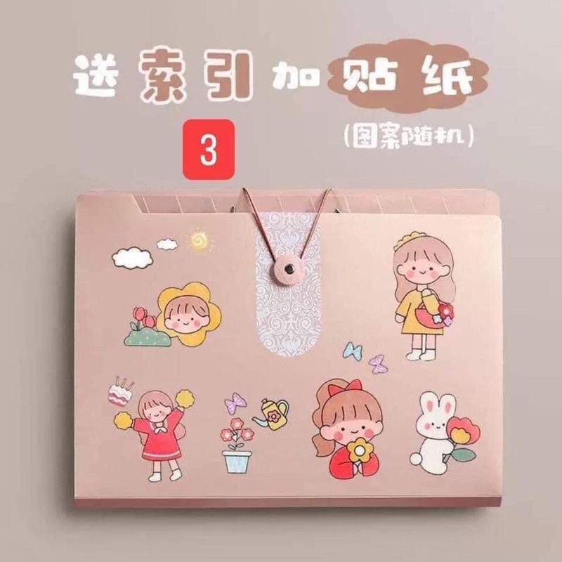 FILE TÀI LIỆU HOC SINH NHIỀU NGĂN TẶNG KÈM STICKER XINH XẮN