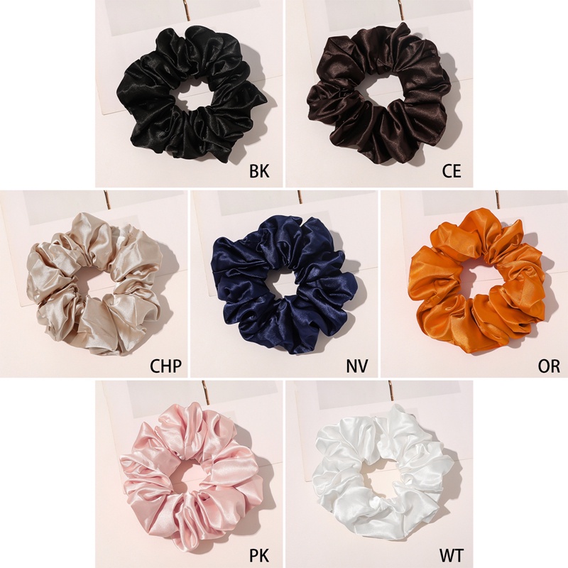 Dây Buộc Tóc Vải Satin Nhiều Màu Sắc Thời Trang Dành Cho Nữ