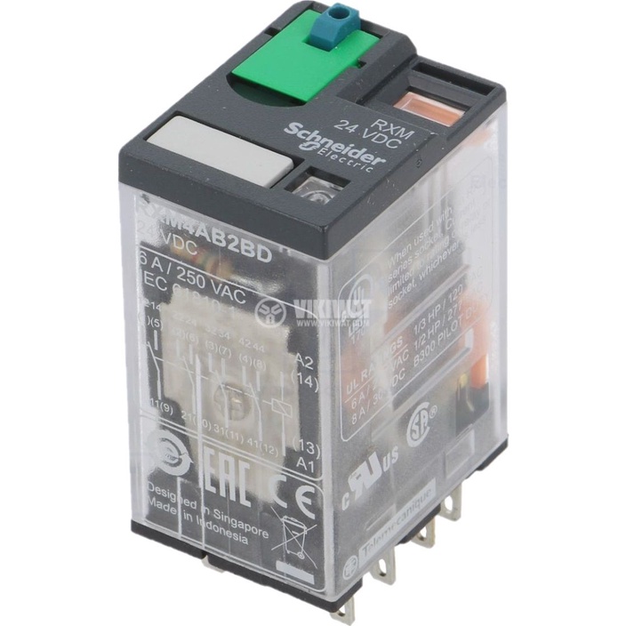 | CHÍNH HÃNG| Rơ le RXM4AB2BD Schneider 14 chân coil 24VDC có đèn