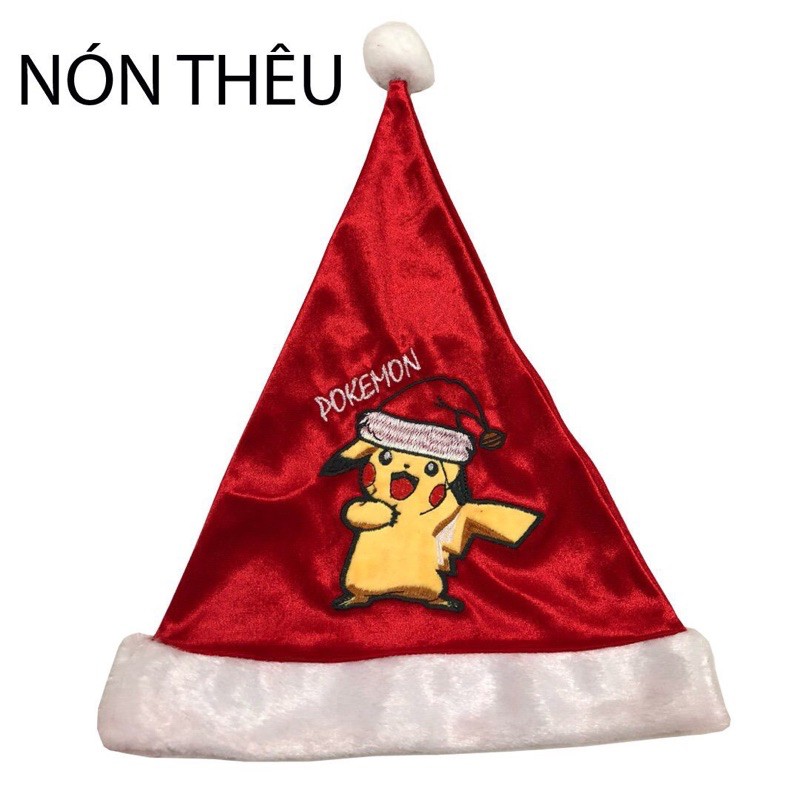 Nón Noel nhung thêu