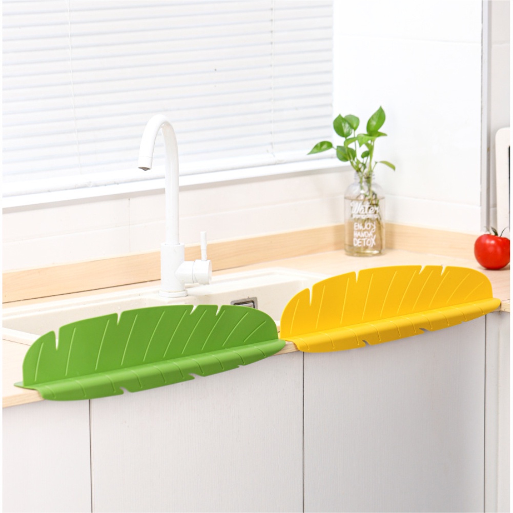 Tấm Chắn Chống Bắn Nước Bồn Rửa Bồn Rửa Tiện Dụng Tấm Chắn Chống Bắn Nước Phòng Tắm Nhà Bếp Tấm Chắn Bồn Rửa Silicon Hình Lá Cây Flowerdance