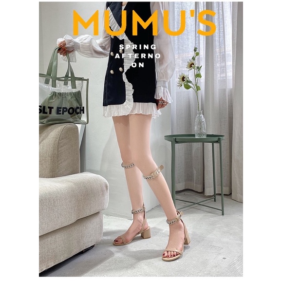 Sandal chiến binh móc xích gót 4,5cm ⚡️ANDUSTORE⚡️