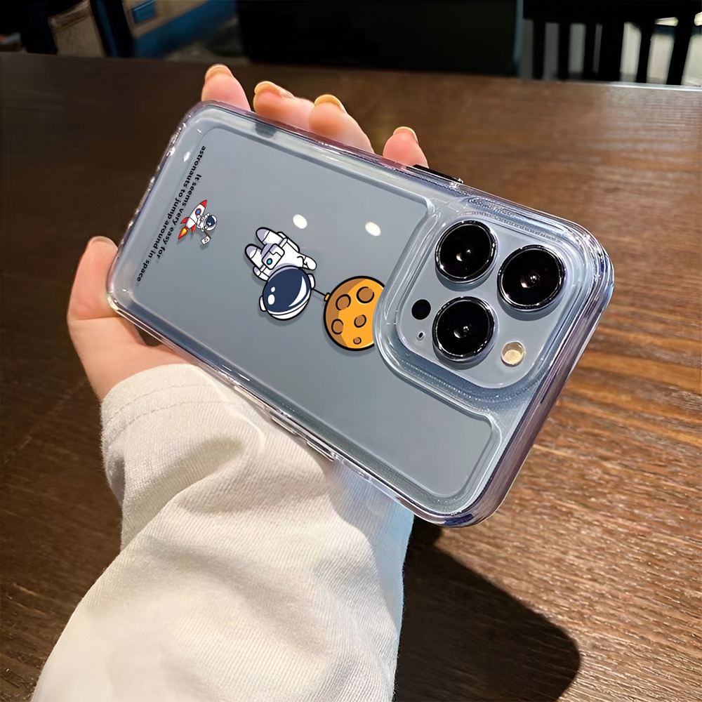 Ốp Điện Thoại Trong Suốt Hình Phi Hành Gia Cho iphone 14ProMax 14Plus 13 11 12 7Plus X XR XS Max
