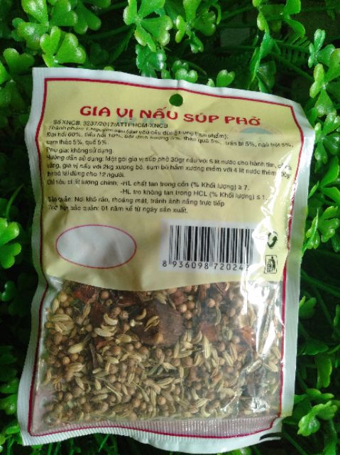 GÓI GIA VỊ CHUẨN NẤU SÚP, PHỞ THƠM NGON