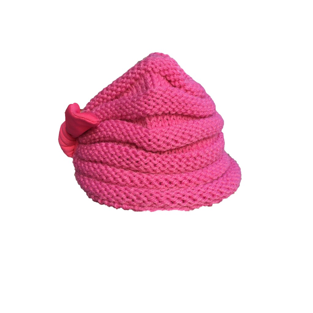 Mũ Len Dệt Kim Thắt Nơ Turban Bé Gái (3-6 Tháng) BabyBean