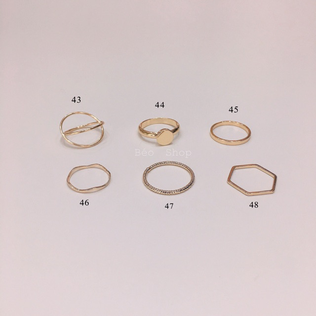 Nhẫn midi tráng bạc