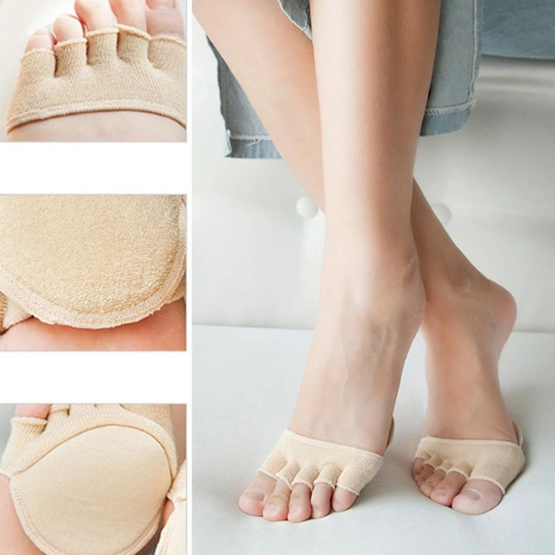Vớ Tất Cotton Hở Ngón Thấm Hút  Giúp Êm Chân Cho Nữ