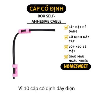 Vỉ 10 nẹp dây điện giữ cáp sạc giúp gọn gàng, sạch đẹp 4880