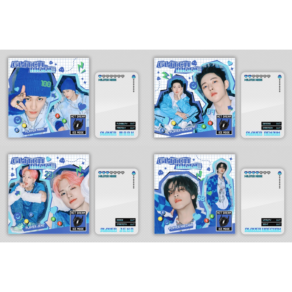 Ảnh Bìa NCT và Thẻ Trong Suốt - Glitch Mode Jewel Case Cover & Frame Set