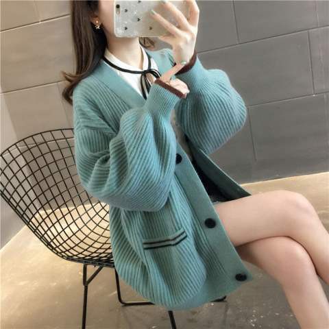 [ Mua 1 tặng 1 ] Áo khoác len 💖 có sẵn 💖 Áo len dày tay phồng phiên bản hàn quốc - Tặng 5 bao lì xì hoạt hình | BigBuy360 - bigbuy360.vn