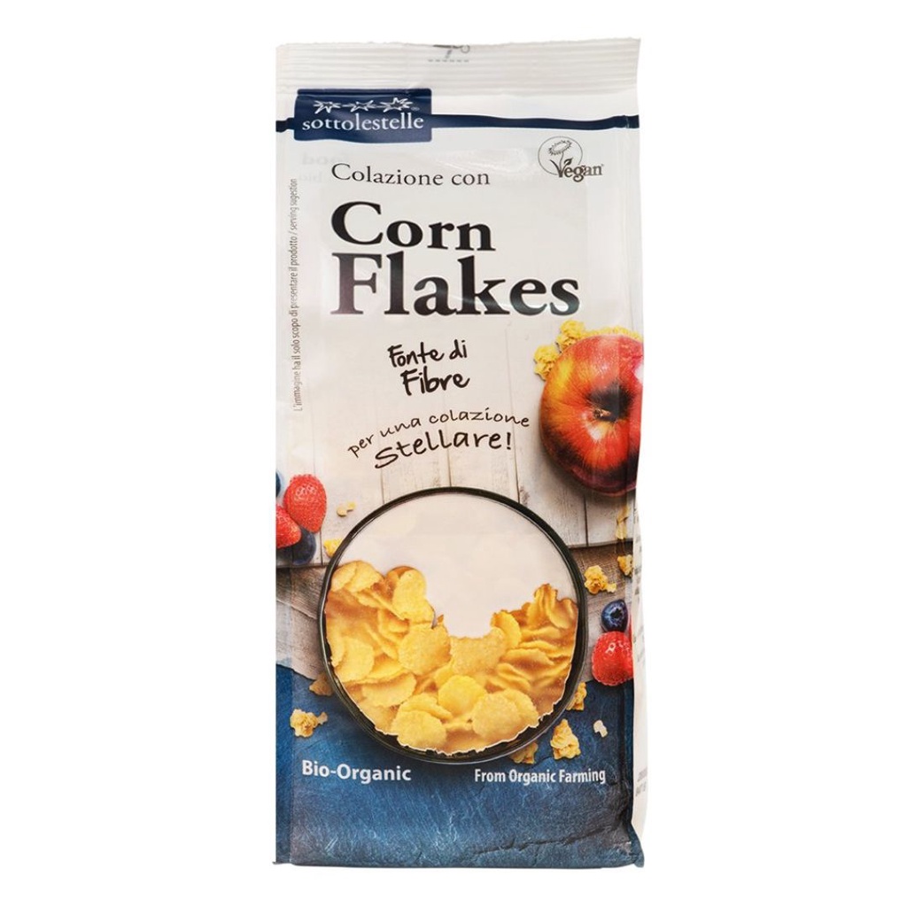 Ngũ Cốc Hữu Cơ Bắp Ngô Cán Dẹp Sottolestelle Organic Corn Flakes 250g - Ngũ Cốc Dinh Dưỡng - Ngũ Cốc Ăn Liền
