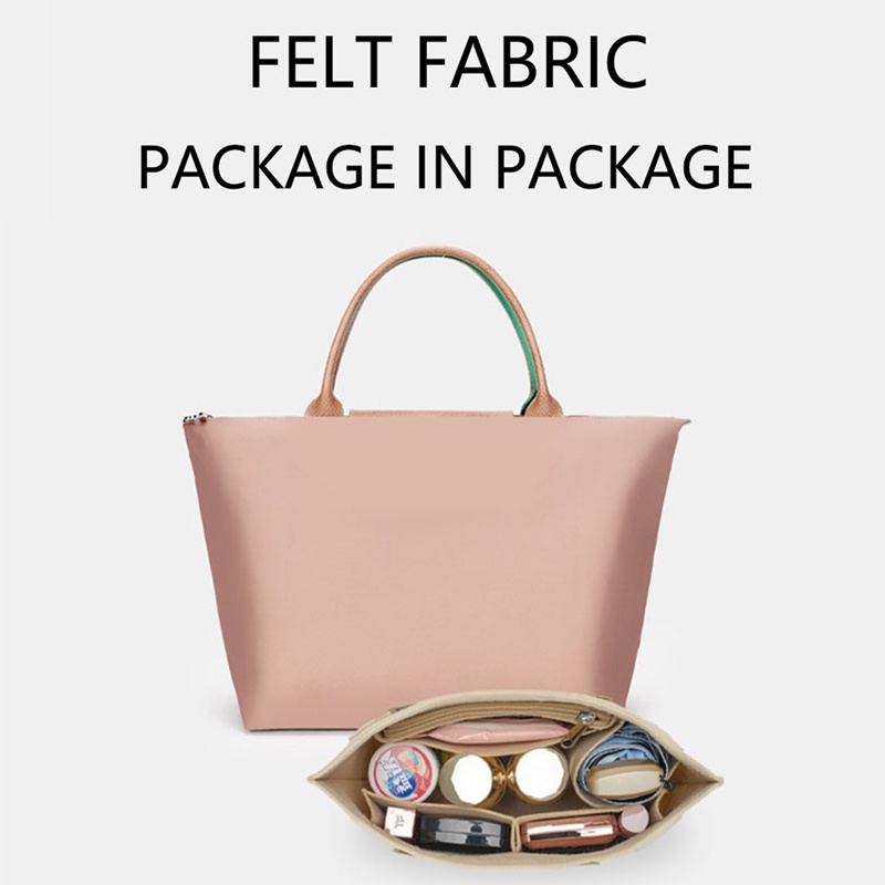 LONGCHAMP Túi Nỉ Đựng Mỹ Phẩm Có Tay Cầm Dài Tiện Dụng Cho Nữ