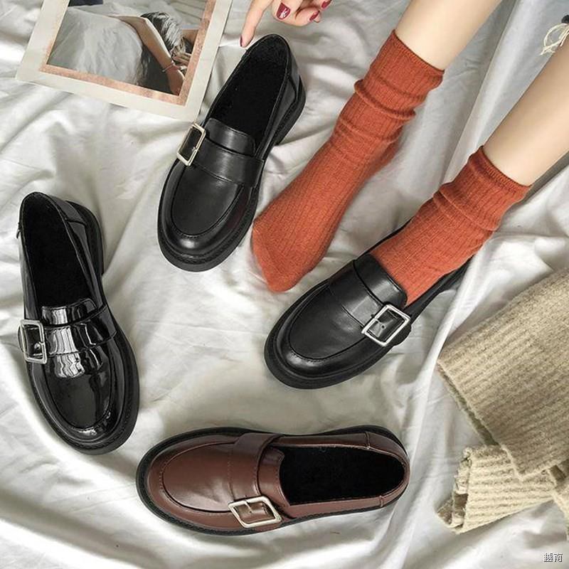 ♂┇✔Giày Da Nữ Thời Trang Phong Cách Vintage