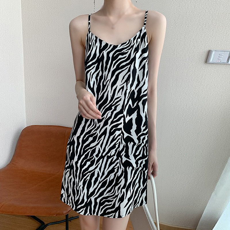 Váy Body Chân Tank Top Váy Dài Váy Ngủ Đầm Hai Dây Dáng Rộng Cổ Chữ V Gợi Cảm Cho Nữ