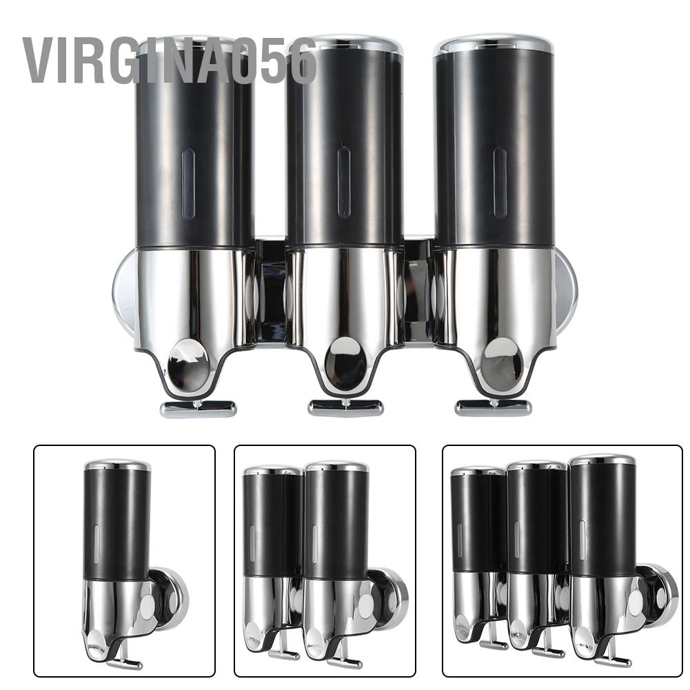 Virgina056 Hand Operated Liquid Soap Dispenser Hotel Bathroom Wall Shower Shampoo Dispensing Bottle Cup