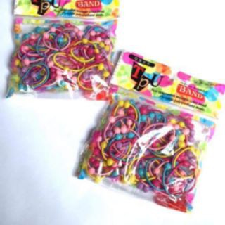 1 túi 50 chun buộc tóc trẻ em nhiều màu
