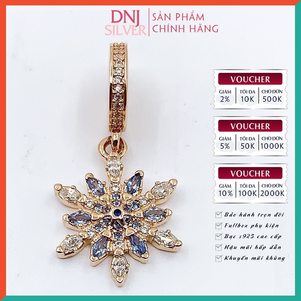 Vòng tay charm bạc 925 cao cấp - Vòng tay charm Frozen Heart Princess, nàng công chúa kiêu sa và sang chảnh   - DNB039