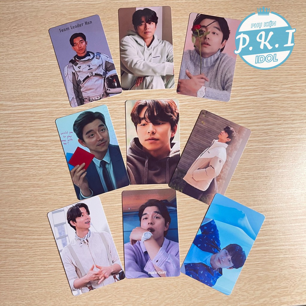 Set 9 Card Ảnh Nam Thần Gong Yoo - Ép Lastic + Bo Tròn 4 Góc