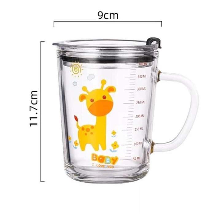 Cốc pha sữa có chia vạch 400ML tặng ống hút silicone6