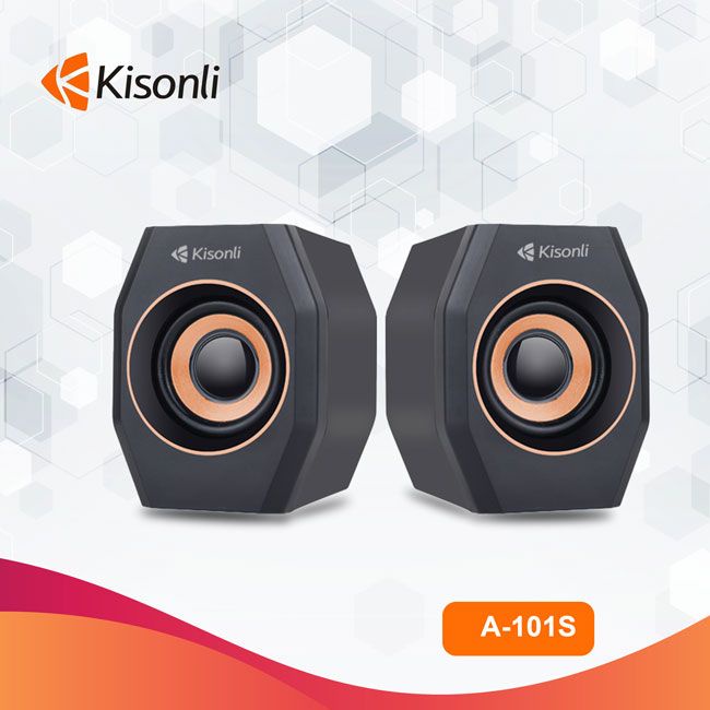 Loa vi tính 2.0 Kisonli A-101S thiết kế nhỏ gọn âm thanh hay (Đen) Nhất Tín Computer