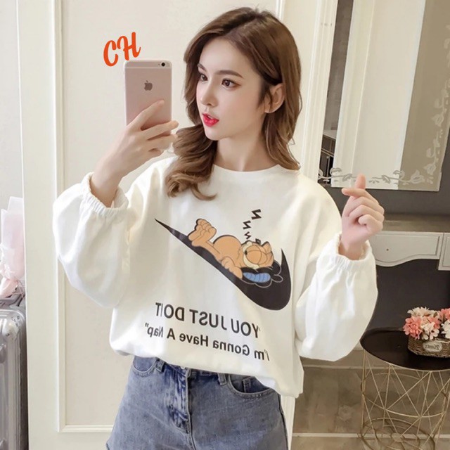 [FREESHIP ĐƠN TỪ 50K] Áo thun mèo ngủ chữ ngực chun tay COH0919 | WebRaoVat - webraovat.net.vn