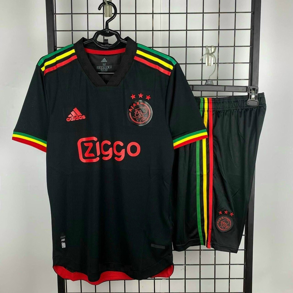 Áo Bóng Đá AJAX 2021/22 Màu Đen⚡FREESHIP⚡Bộ Quần Áo Bóng Đá CLB AJAX Viền Tay 3 màu Hàng Gai Thái Cao Cấp