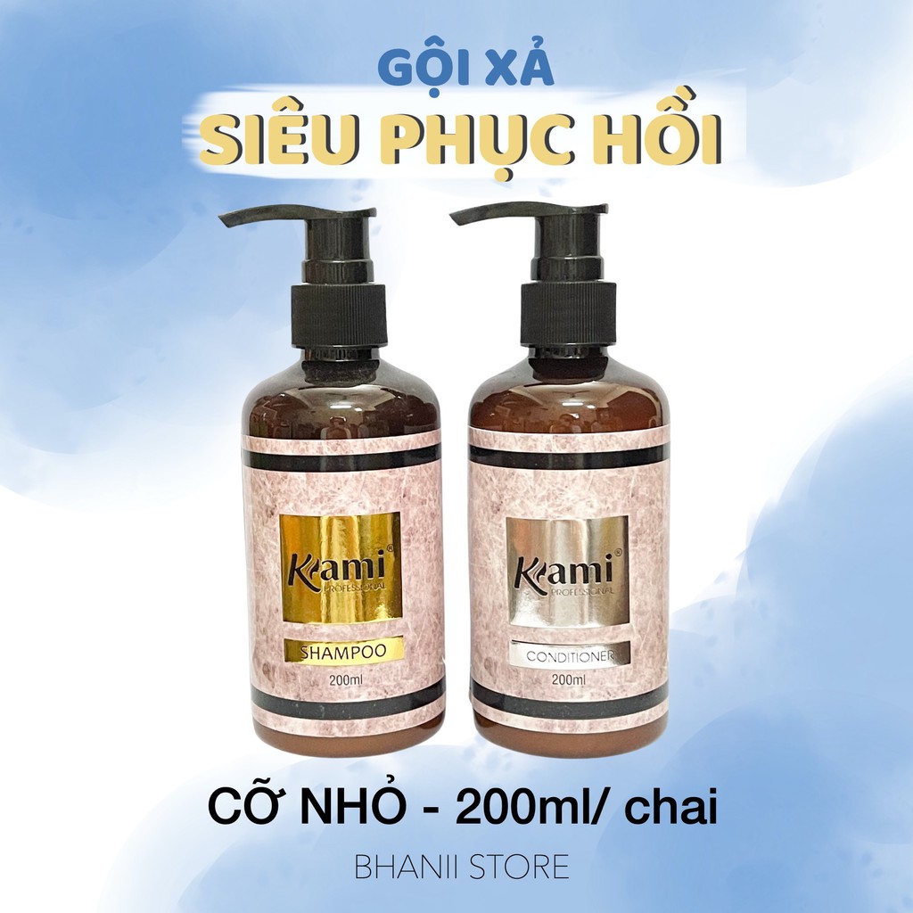 Cặp dầu gội xả Kami plus Phục Hồi tóc chuyên sâu - hàng chính hãng bhanii store