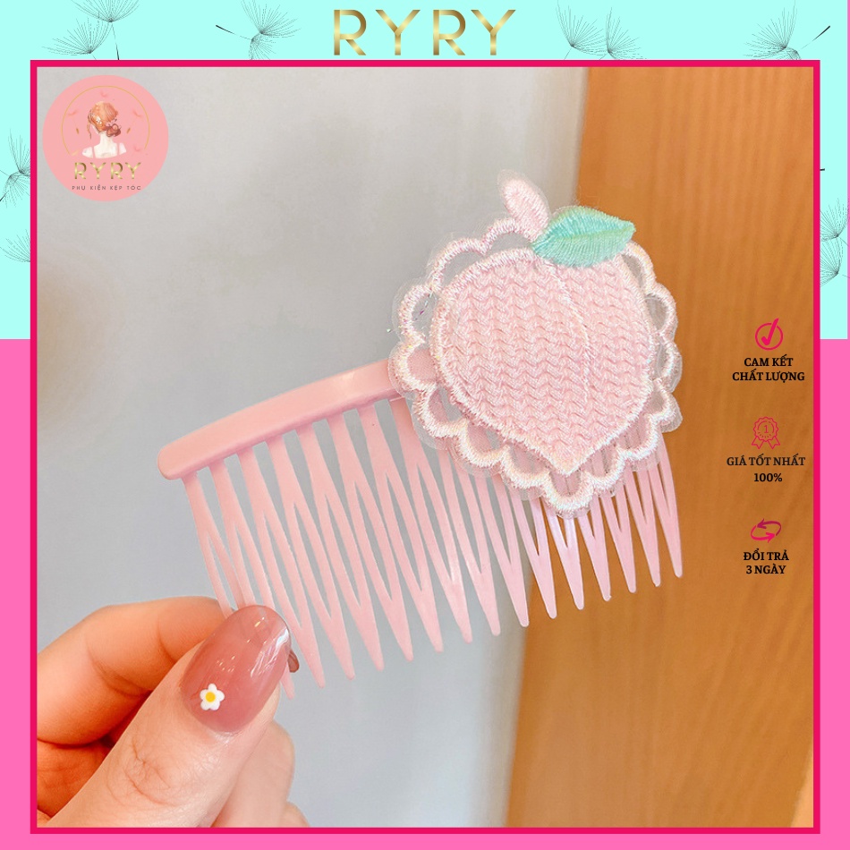Xước Tóc/Cài Tóc Mái Hình Mèo, Thỏ, Trái Cây Màu Sắc Đáng Yêu Cho Bé Gái Thiết Kế Dạng Lược Chải/ Xược Mái