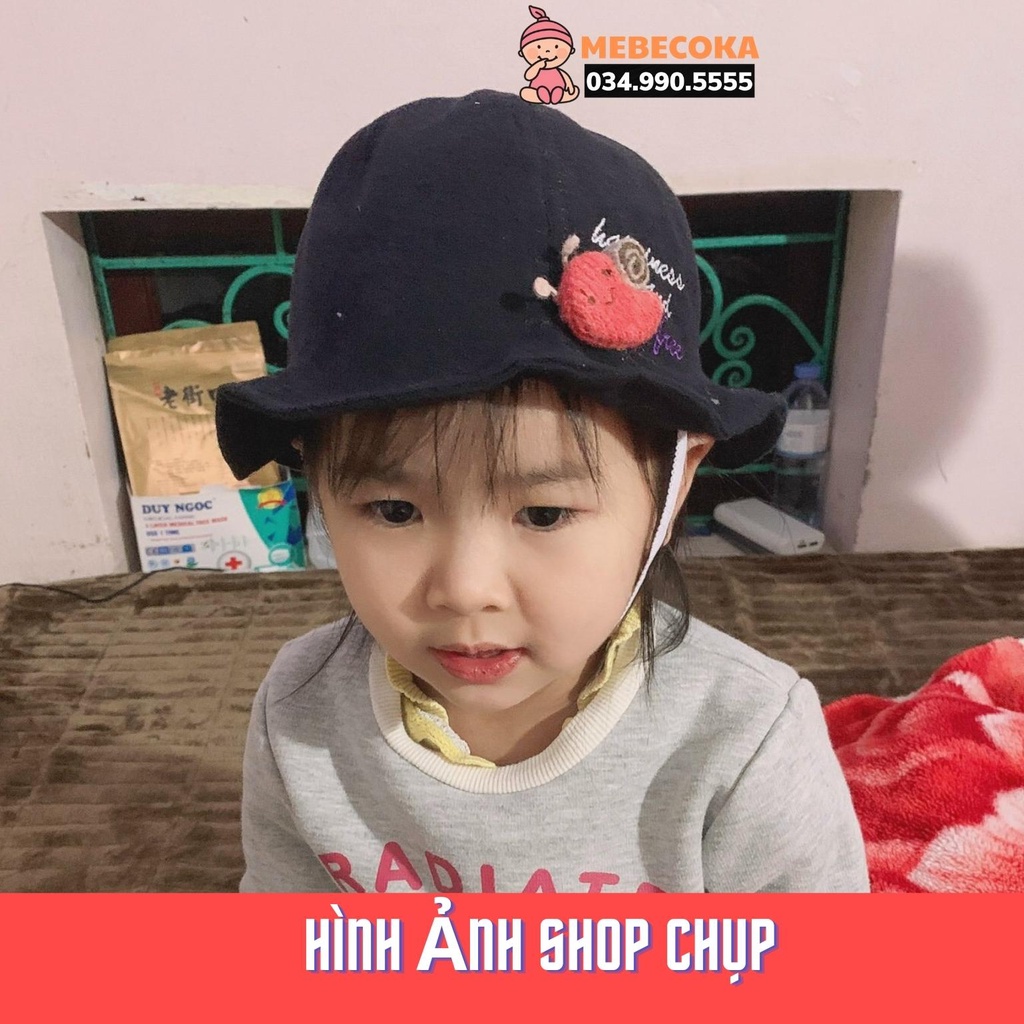 Mũ cho bé, mũ bucket Gắn Sâu, vành nón tai bèo tròn cho bé Trai bé Gái chất liệu CAO CẤP