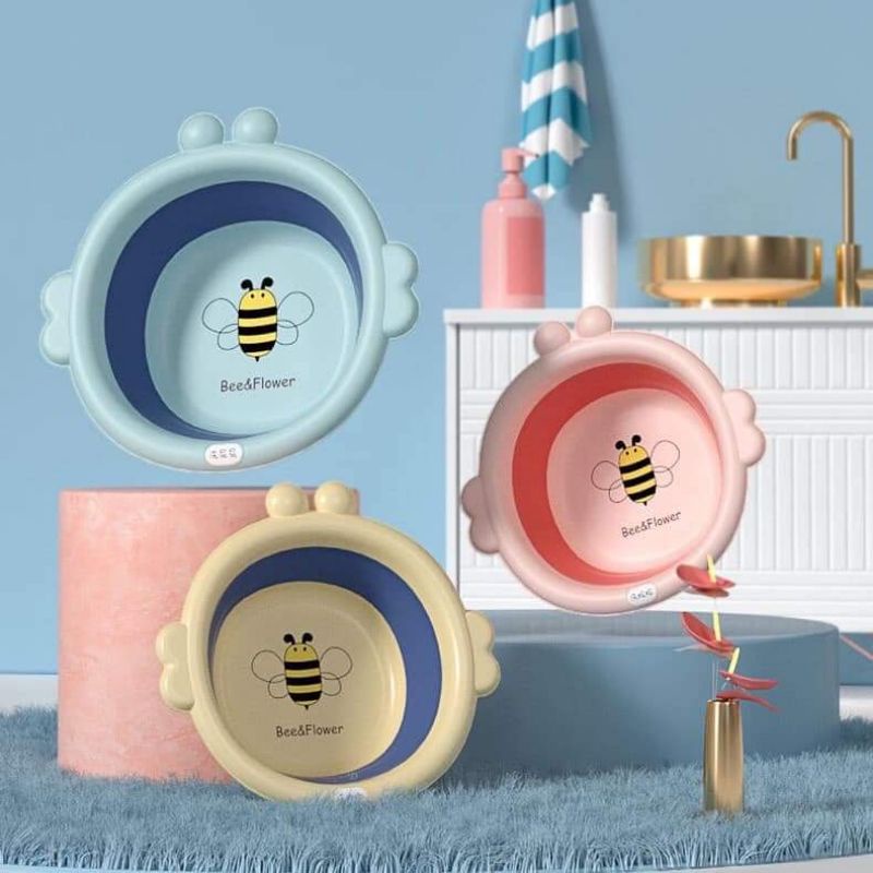 Chậu rửa mặt gấp gọn hình con ong gọn gàng và an toàn