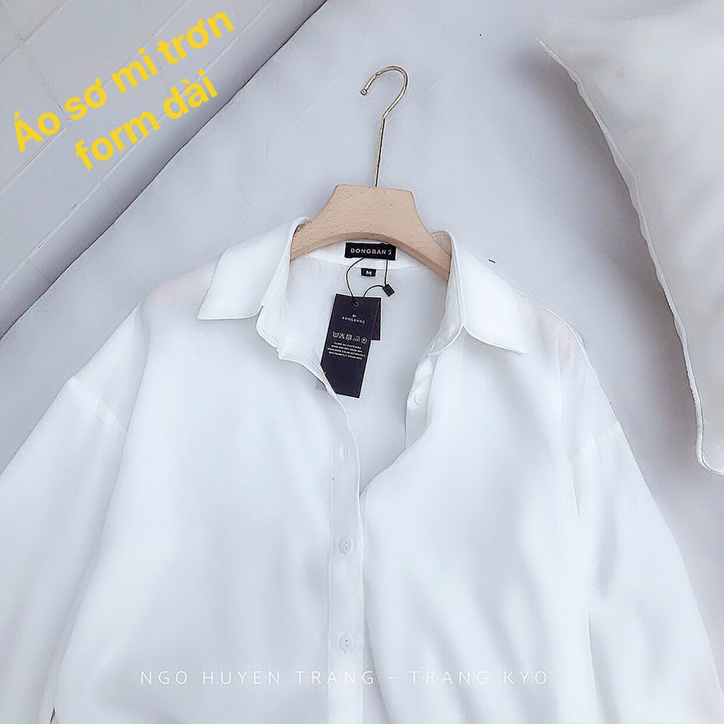 Sơ Mi Trơn𝑭𝑹𝑬𝑬𝑺𝑯𝑰𝑷Sơ Mi Trắng Trơn,Sơ Mi Fom rộng,LY STORE