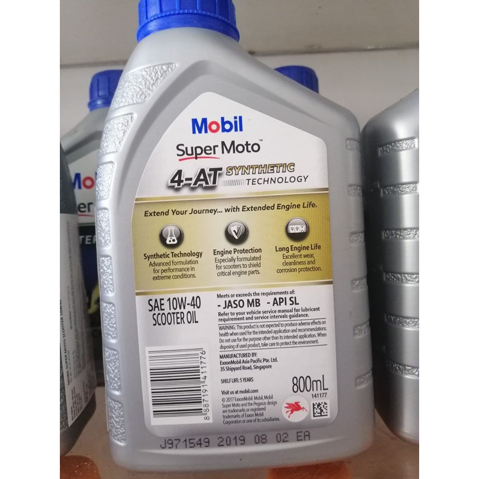 Nhớt Xe Tay Ga Mobil Scooter 10W40 0.8L
