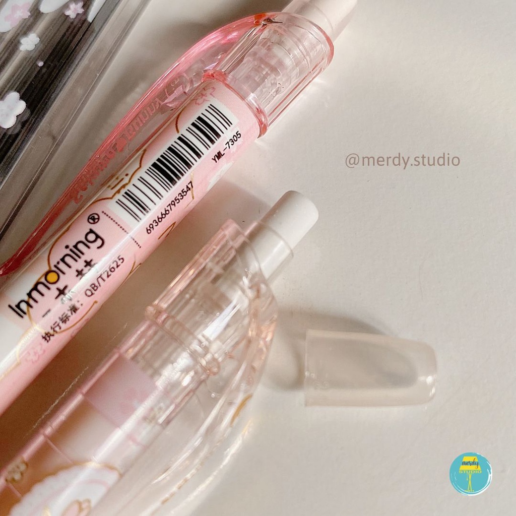 Bút chì bấm ngòi 0.5mm Inmorning Bunny &amp; Sakura kèm hộp ngòi