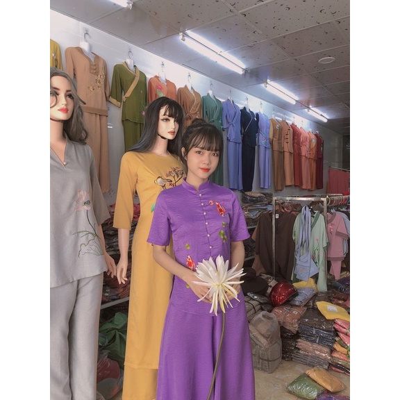 Thời trang đi chùa - Mẫu cá ngọc quần nơ