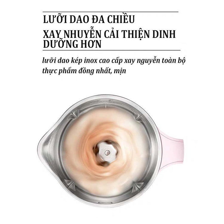 MÁY LÀM SỮA HẠT MINI BROWTON dung tích 350ml Nhỏ gọn Tiện dụng - Máy Xay Nấu Đa Năng Nấu Sữa Hạt Sữa Đậu Nành