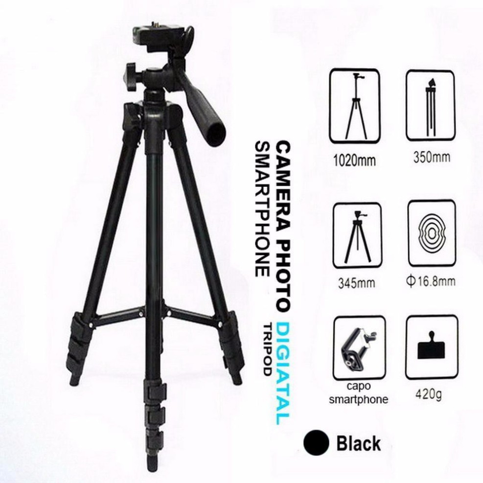 Gậy 3 chân chụp hình quay phim cho máy ảnh, điện thoại Tripod TF - 3120 loại xịn