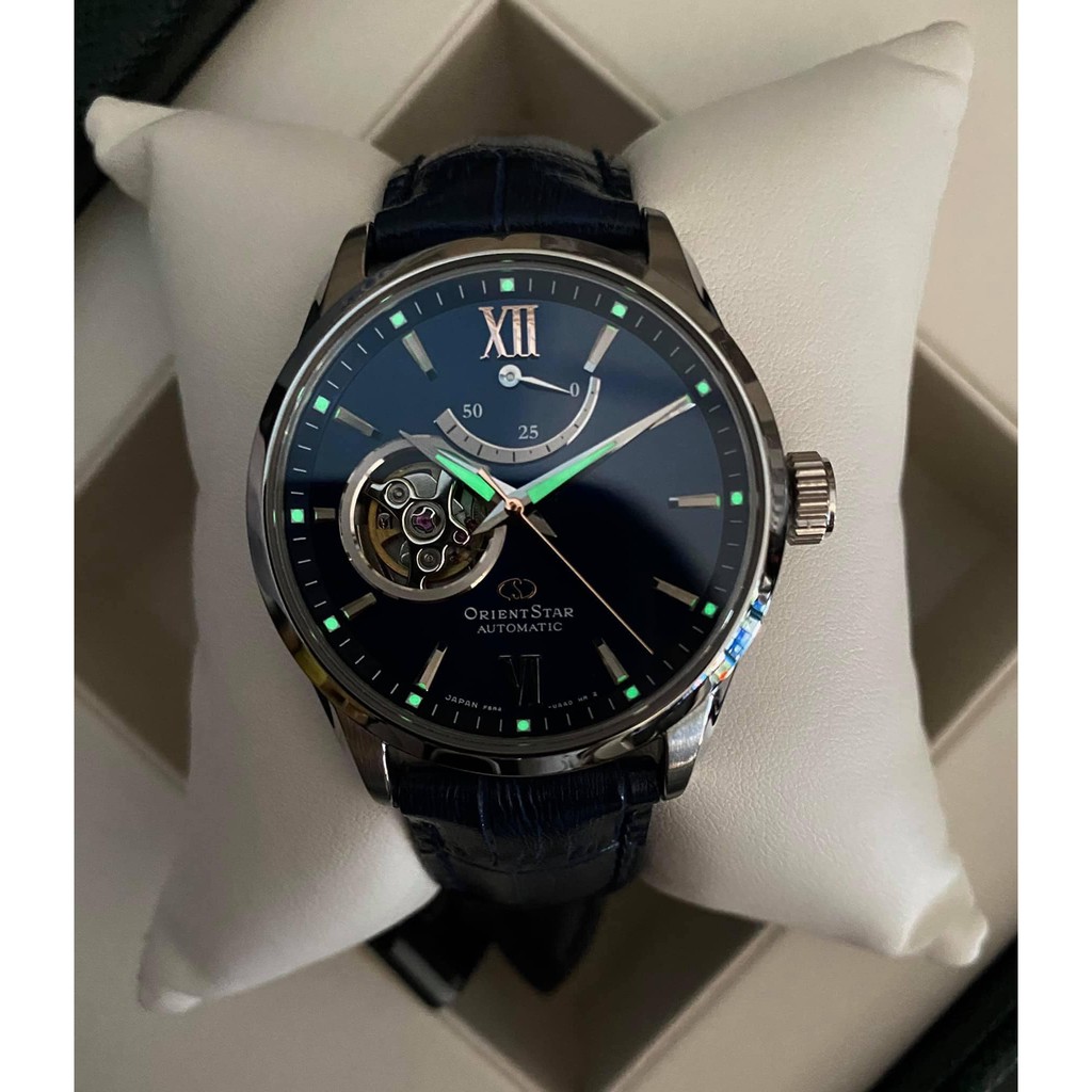 Đồng hồ nam Orient Star Open heart Blue Dial RE-AT0006L00B