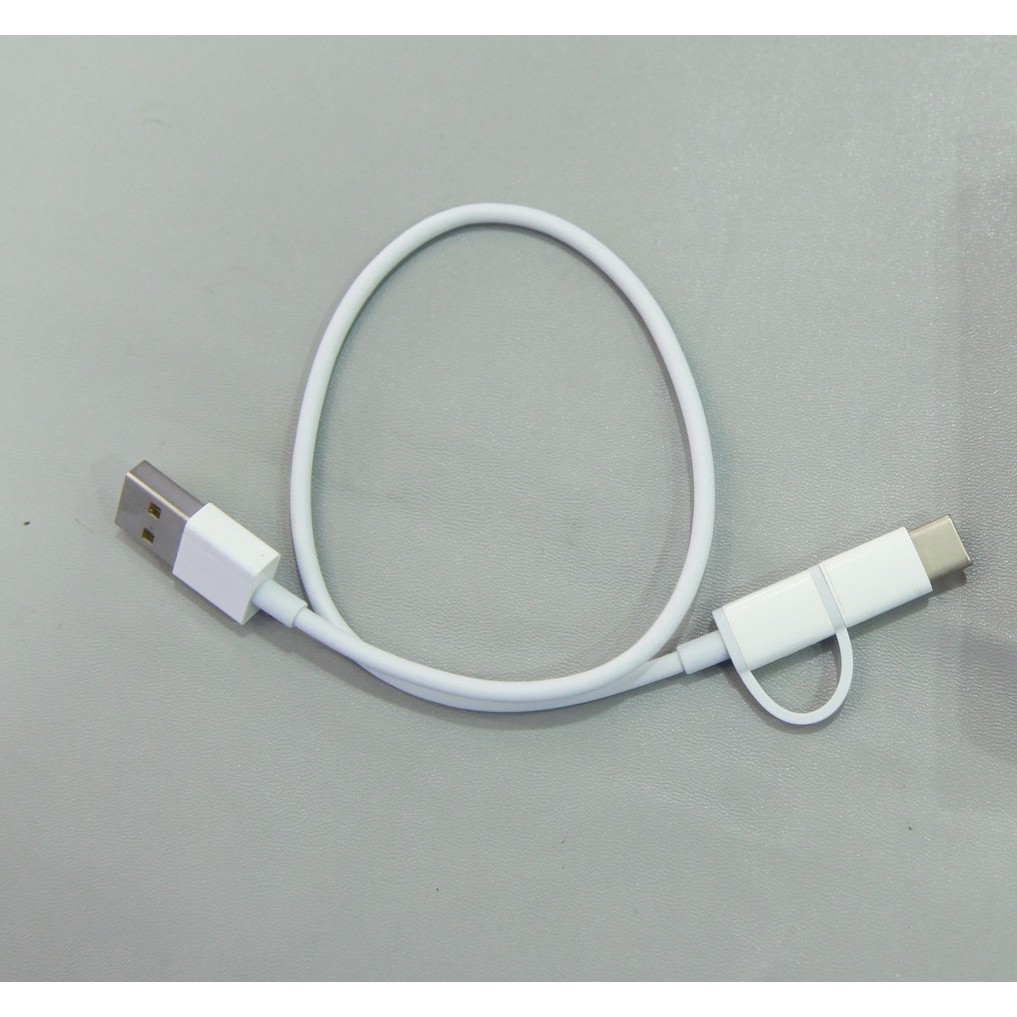 Dây Cáp Sạc Đa Năng 2 Trong 1 USB Type-C / Micro USB Xiaomi (0.3m) | BH 7 ngày