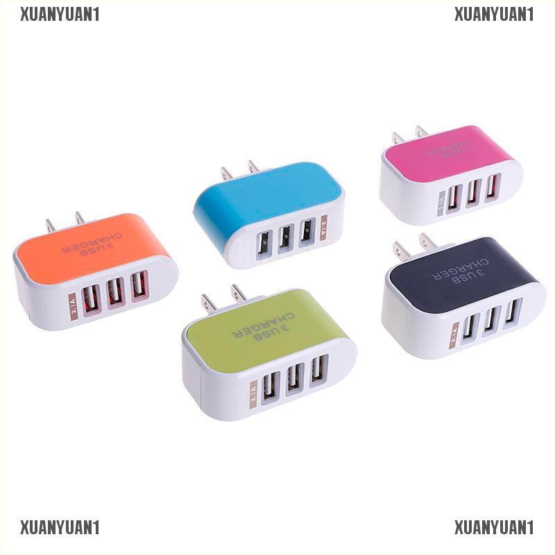 [XUANYUAN1] Củ Sạc Nhanh Ba Cổng USB 5V 3.1A AC Di Động Cho Nhà Ở / Du Lịch