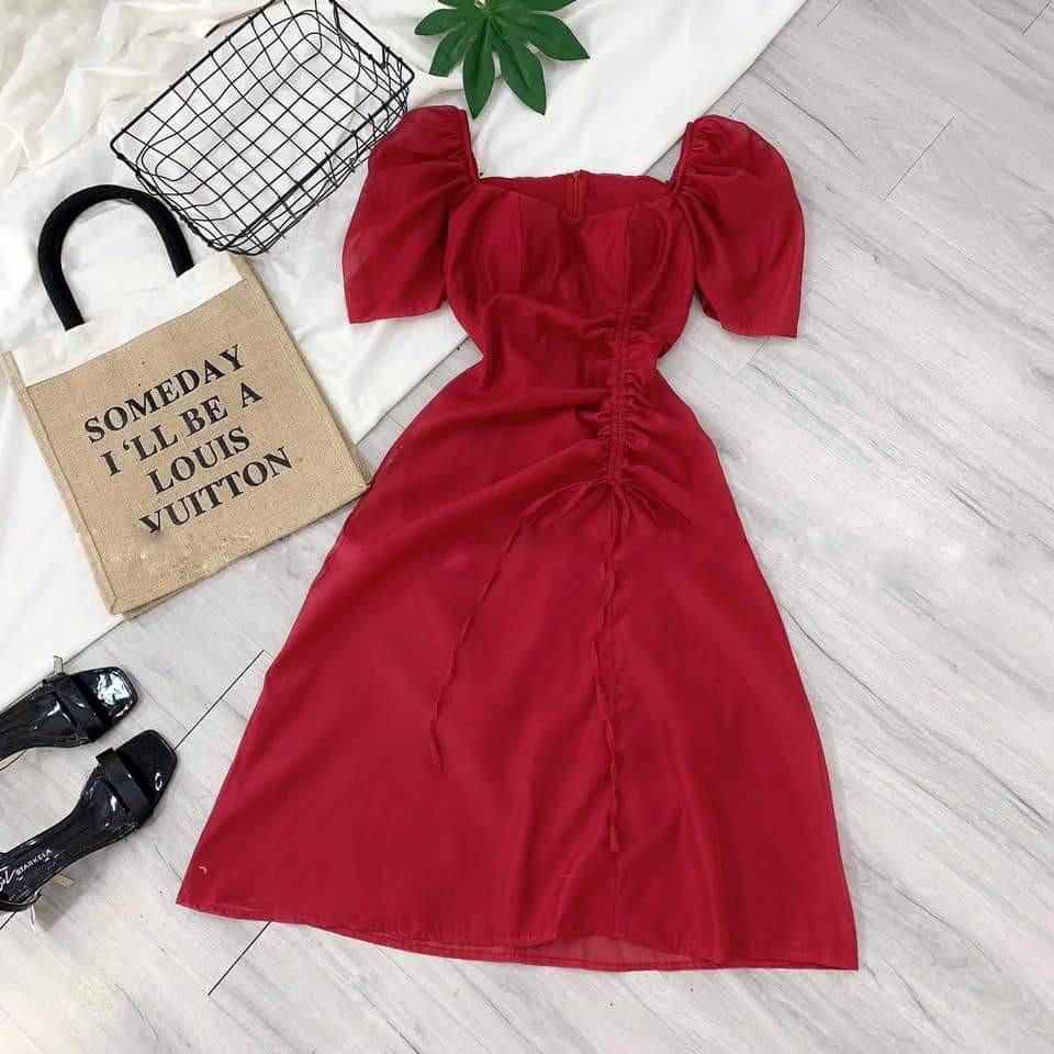 Váy Dự Tiệc Váy Thiết Kế Chất Lụa Xốp Thái Siêu Đẹp Hanaki HNK0025 | BigBuy360 - bigbuy360.vn